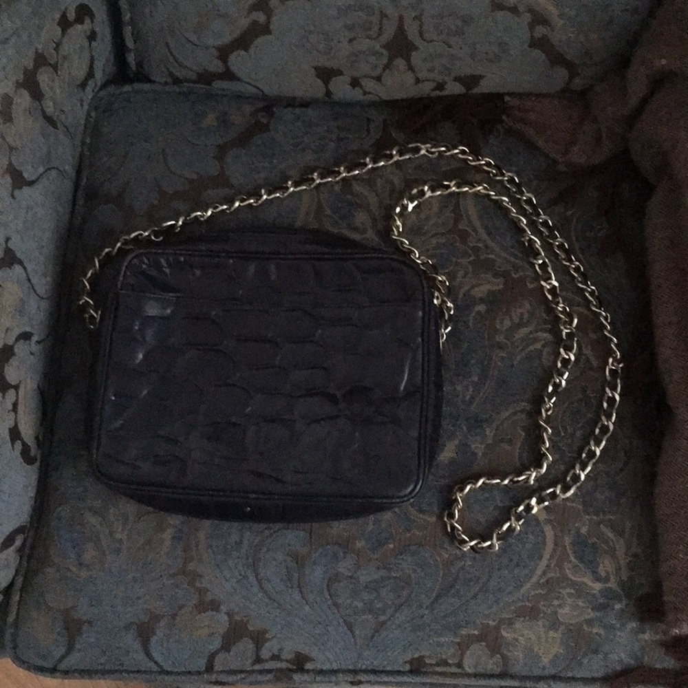 Black Leather crossbody made in Italy Higbee’s